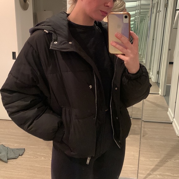 Zara Bomber Style Puffer Coat - Picture 2 of 3